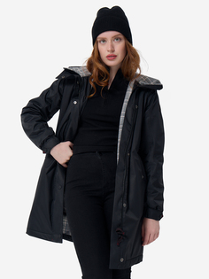 Куртка женская демисезонная удлиненная с капюшоном, Черный Paterc Legion