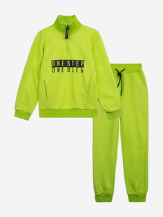 Комплект Playtoday трикотажный для девочек: толстовка, брюки, Зеленый