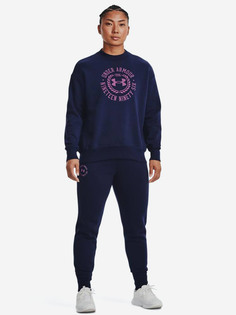 Джемпер женский UNDER ARMOUR Rival Fleece Crest Grp Crew-NVY, Синий