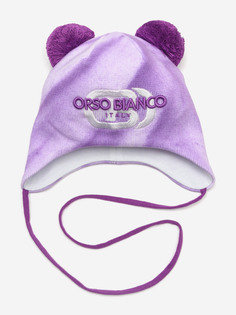 Шапка демисезонная для девочки ORSO BIANCO, Фиолетовый