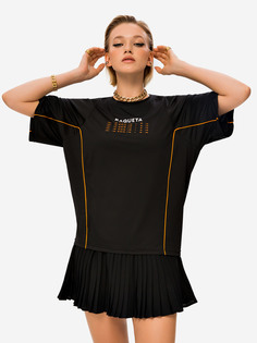 Футболка женская RAQUETASPORT All in One Blackn Orange, Черный