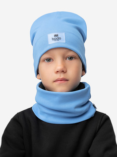 Комплект (шапка, снуд) для мальчика bodo, Голубой