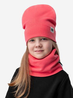 Комплект (шапка, снуд) для девочки bodo, Розовый