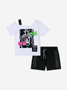Комплект Playtoday трикотажный для девочек: футболка, шорты, Черный