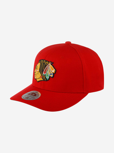 Бейсболка MITCHELL NESS MN-NHL-EU127-CHIBLA-RED Chicago Blackhawks NHL (красный), Красный Mitchell&Ness