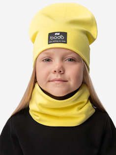 Комплект (шапка, снуд) для девочки bodo, Желтый