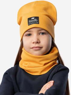 Комплект (шапка, снуд) для девочки bodo, Желтый