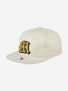 Бейсболка с прямым козырьком MITCHELL NESS 6LULEY18046-MNNOFWH (бежевый), Бежевый Mitchell&Ness