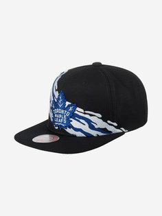 Бейсболка с прямым козырьком MITCHELL NESS 6HSSSH22087-TMLBLCK Toronto Maple Leafs NHL (черный), Черный Mitchell&Ness