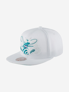 Бейсболка с прямым козырьком MITCHELL NESS 6HSSJS19203-CHOWHTL Charlotte Hornets NBA (белый), Белый Mitchell&Ness