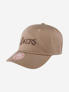 Бейсболка MITCHELL NESS HLUX5181-LALYYPPPBROW Los Angeles Lakers NBA (коричневый), Коричневый Mitchell&Ness