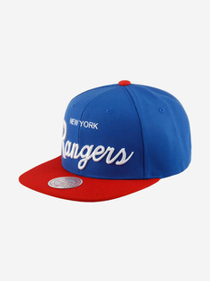 Бейсболка с прямым козырьком MITCHELL NESS 6HSSSH22086-NYABLUE New York Rangers NHL (синий), Синий Mitchell&Ness