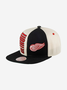 Бейсболка с прямым козырьком MITCHELL NESS HHSS5371-DRWYYPPPOFWH Detroit Red Wings NHL (черный), Черный Mitchell&Ness