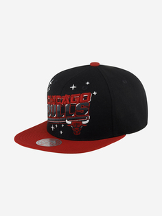 Бейсболка с прямым козырьком MITCHELL NESS HHSS5757-CBUYYPPPBLCK Chicago Bulls NBA (черный), Черный Mitchell&Ness