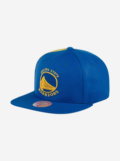 Бейсболка с прямым козырьком MITCHELL NESS HHSS2991-GSWYYPPPBLUE Golden State Warriors NBA (синий), Синий Mitchell&Ness