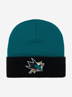 Шапка с отворотом MITCHELL NESS MN-NHL-EU174-SANSHA-TEA San Jose Sharks NHL (голубой), Голубой Mitchell&Ness