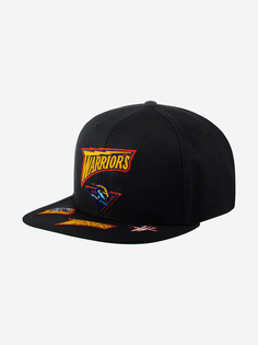 Бейсболка с прямым козырьком MITCHELL NESS HHSS2997-GSWYYPPPBLCK Golden State Warriors NBA (черный), Черный Mitchell&Ness
