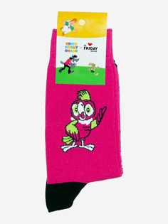 Носки с рисунками St.Friday Socks - Свободу попугаям, Розовый
