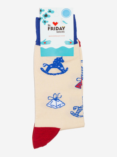 Носки с рисунками St.Friday Socks - Коньки Горбунки, Бежевый