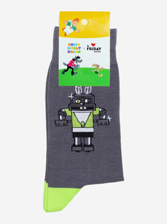 Носки с рисунками St.Friday Socks - Робозаяц, Серый