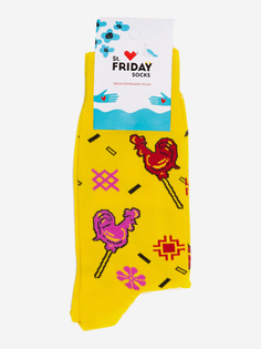 Носки с рисунками St.Friday Socks - Леденец петушок, Желтый