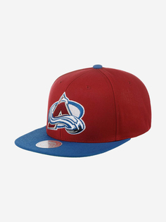 Бейсболка с прямым козырьком MITCHELL NESS HHSS5367-CAVYYPPPRDLB Colorado Avalanche NHL (красный), Красный Mitchell&Ness