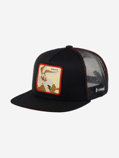 Бейсболка с прямым козырьком CAPSLAB CL/LOO7/1/CASF/WI3 Looney Tunes Wile E. Coyote (черный), Черный Capslab®