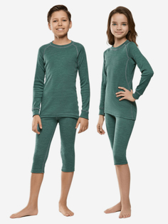 Термокомплект детский NORVEG SPORT WOOL KIDS, Зеленый