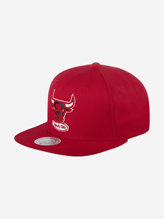 Бейсболка с прямым козырьком MITCHELL NESS HHSS3258-CBUYYPPPRED1 Chicago Bulls NBA (красный), Красный Mitchell&Ness