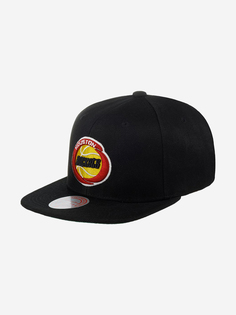 Бейсболка с прямым козырьком MITCHELL NESS 6HSSJS19079-HROBLCK Houston Rockets NBA (черный), Черный Mitchell&Ness
