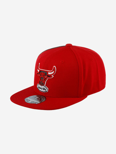 Бейсболка с прямым козырьком MITCHELL NESS HHSF2990-CBUYYPPPRED1 Chicago Bulls NBA (красный), Красный Mitchell&Ness