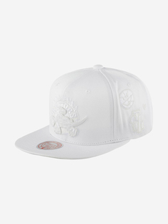 Бейсболка с прямым козырьком MITCHELL NESS HHSS2995-TRAYYPPPWHIT Toronto Raptors NBA (белый), Белый Mitchell&Ness