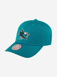 Бейсболка MITCHELL NESS HLUX5369-SJSYYPPPTEAL San Jose Sharks NHL (голубой), Голубой Mitchell&Ness