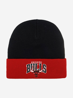 Шапка с отворотом MITCHELL NESS EU349-ARCHED-BLK Chicago Bulls NBA (черный), Черный Mitchell&Ness