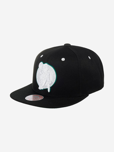 Бейсболка с прямым козырьком MITCHELL NESS 6HSSMM20202-BCEBLCK Boston Celtics NBA (черный), Черный Mitchell&Ness