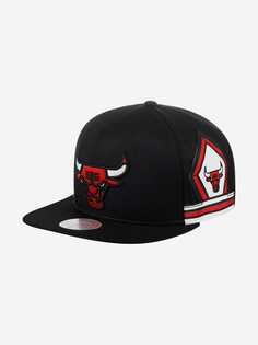 Бейсболка с прямым козырьком MITCHELL NESS 6HSSLD21011-CBUBLCK Chicago Bulls NBA (черный), Черный Mitchell&Ness