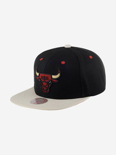 Бейсболка с прямым козырьком MITCHELL NESS 6HSSMM21133-CBUBLCK Chicago Bulls NBA (черный), Черный Mitchell&Ness