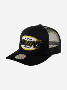 Бейсболка с сеточкой MITCHELL NESS HHSS5767-BBNYYPPPBLCK Boston Bruins NHL (черный), Черный Mitchell&Ness