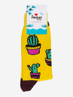 Носки с рисунками St.Friday Socks - Кактусы, Желтый