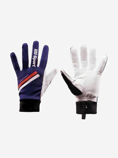 Теплые гоночные перчатки Lillsport, модель Solid Thermo, Синий