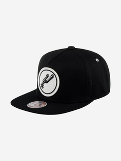 Бейсболка с прямым козырьком MITCHELL NESS MN-NG76Z-NPPSB-SASPURS San Antonio Spurs NBA (черный), Черный Mitchell&Ness