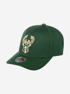 Бейсболка MITCHELL NESS HHSS3257-MBUYYPPPGREN Milwaukee Bucks NBA (зеленый), Зеленый Mitchell&Ness