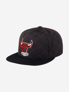 Бейсболка с прямым козырьком MITCHELL NESS HHSS1212-CBUYYPPPBLCK Chicago Bulls NBA (черный), Черный Mitchell&Ness