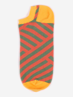 Короткие носки в полоску Burning Heels - Diagonal - Green/Orange, Зеленый