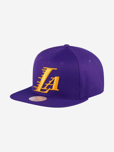 Бейсболка с прямым козырьком MITCHELL NESS 6HSSSH20054-LALPURP Los Angeles Lakers NBA (фиолетовый), Фиолетовый Mitchell&Ness