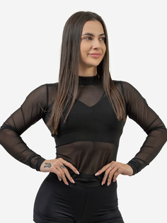 Женский лонгслив NEBBIA 847 Womens Mesh Long Sleeve Top INTENSE Sheer, Черный