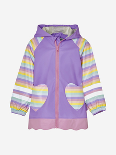 Непромокаемая куртка без подклада "Единорожка" для девочки Playshoes, Фиолетовый