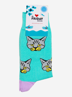 Носки с рисунками St.Friday Socks - Мурзик, Голубой