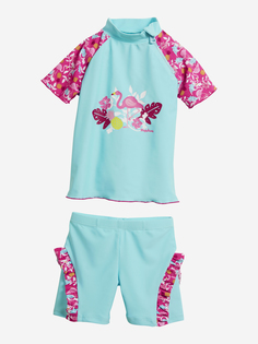 Купальный костюм "Фламинго" для девочки Playshoes, Голубой