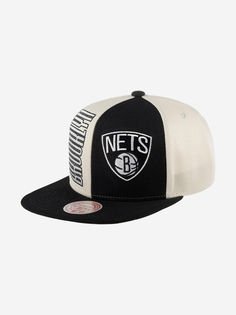 Бейсболка с прямым козырьком MITCHELL NESS HHSS5290-BNEYYPPPOWBK Brooklyn Nets NBA (черный), Черный Mitchell&Ness